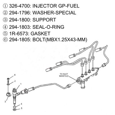 Common Rail Fuel Injector 326-4700 For320d Engine For Cat 312d/313d/320d/321d